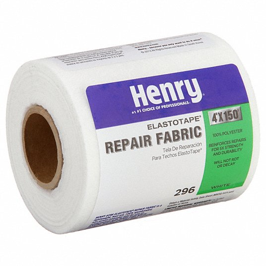 Henry HE296195 Puncture Resist White Elasto-Tape Roofing Fabric 4 in x 150 ft. 