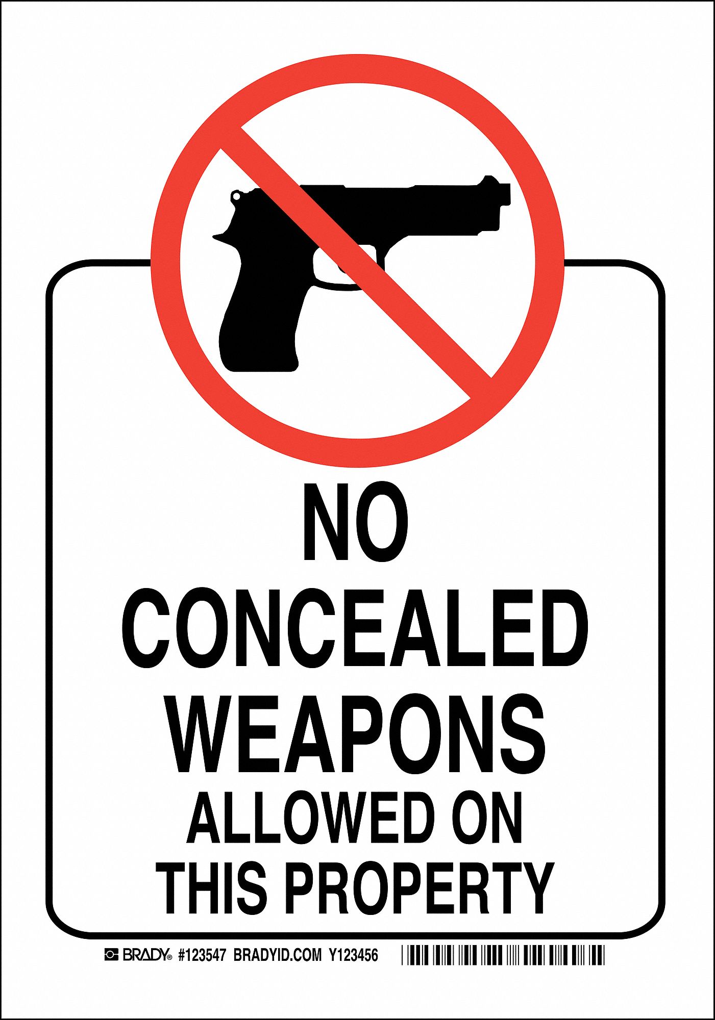 Admittance Sign, 14 x 10In, Blk and Rd/Wht