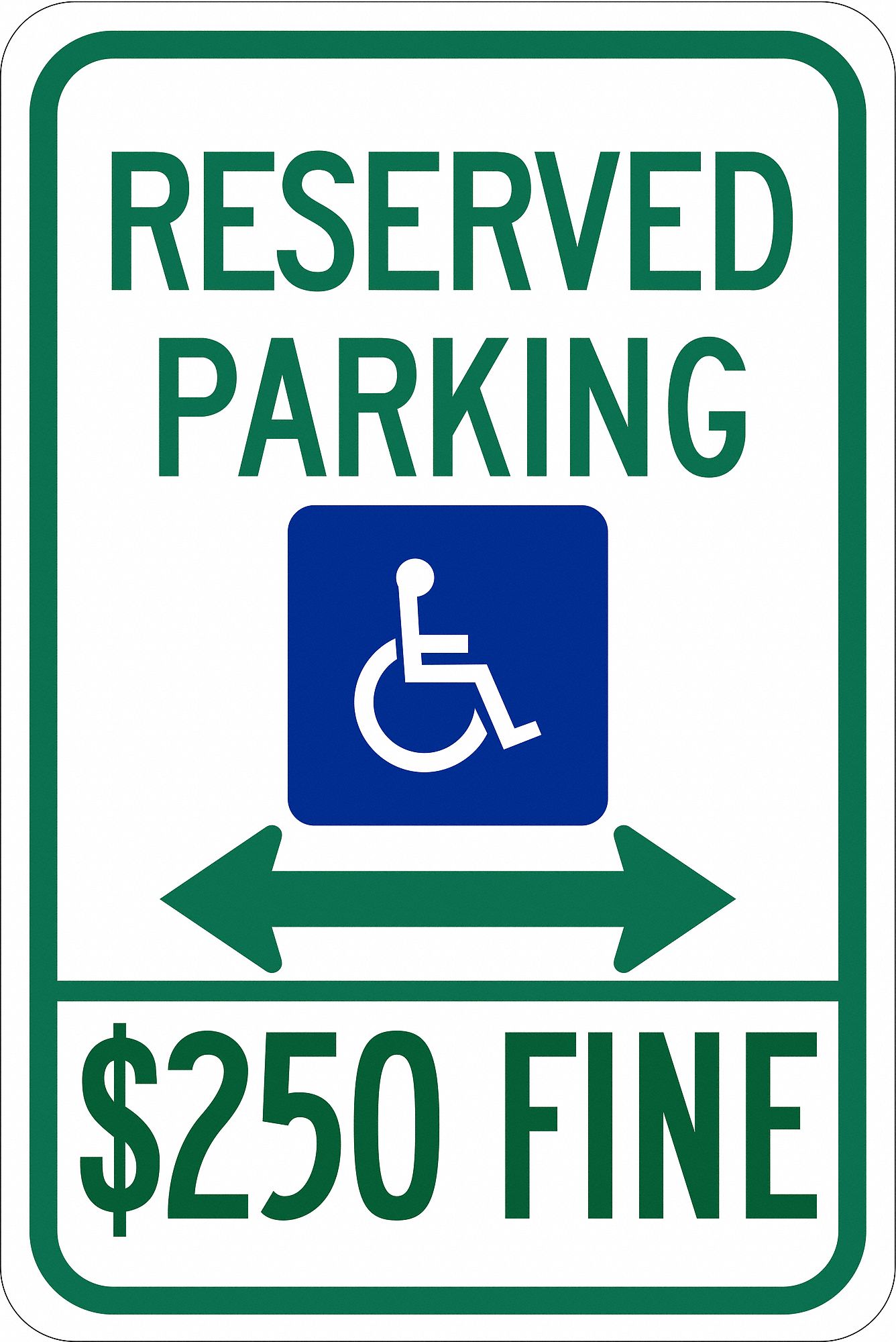 Handicapped Parking Sign, 18" x 12"