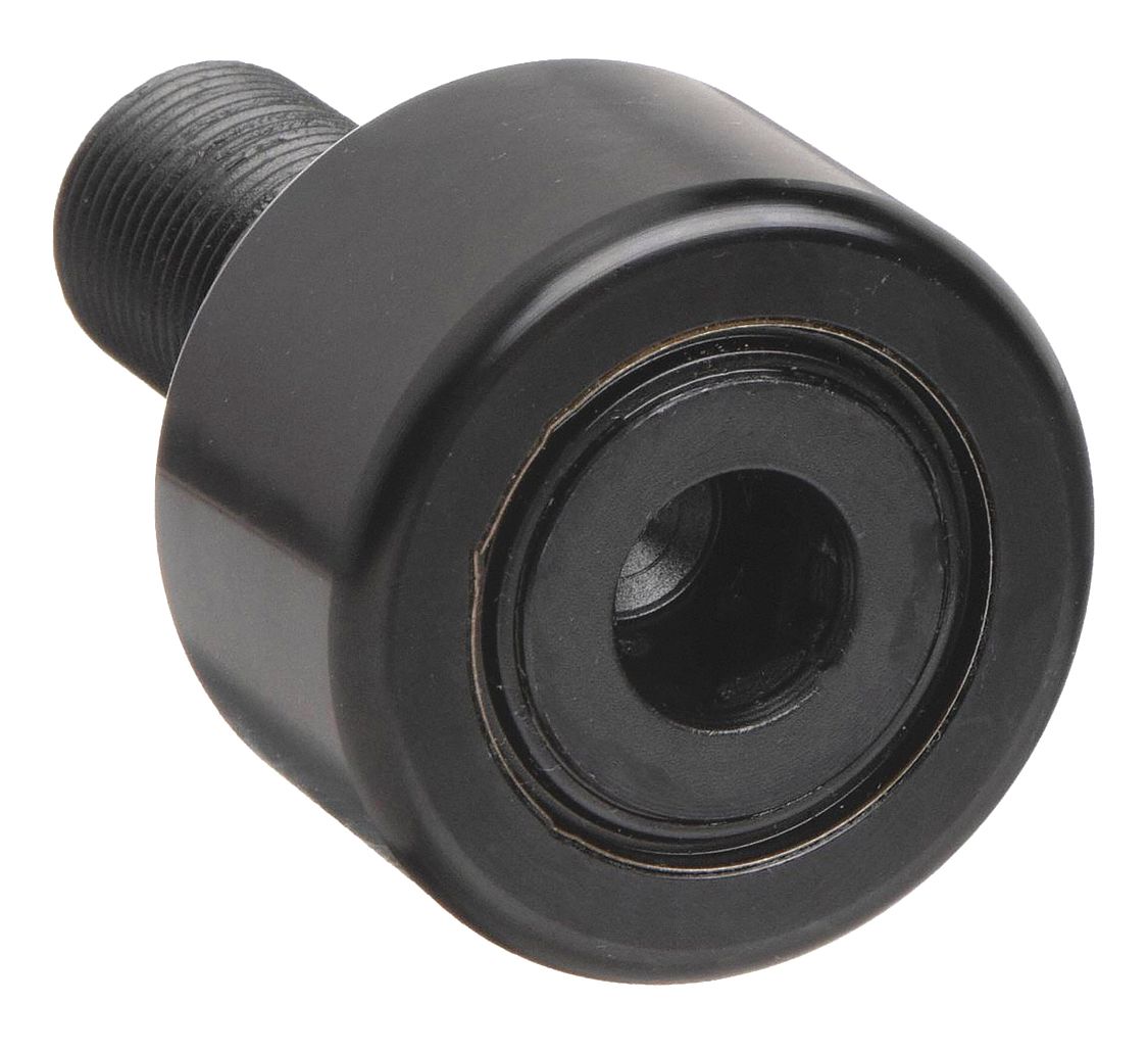 Cam Follower: 2 1/2 in Dia, Heavy, 2 Row, Dbl Sealed, Hex Socket, Flat, 1"-14 Thread