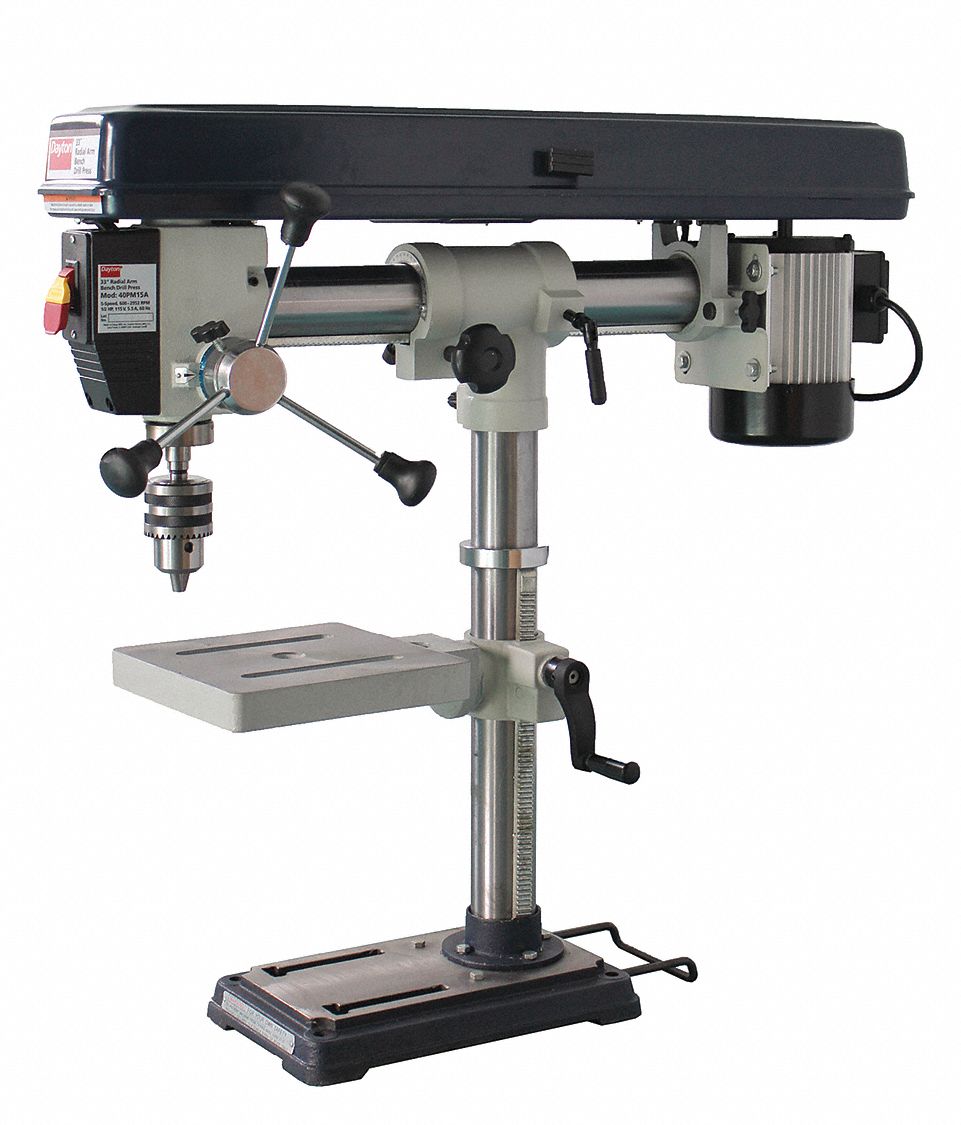 Dayton 1 3 Motor Hp Bench Drill Press Belt Drive Type 13 Swing 120 Voltage 38tg99 38tg99 Grainger