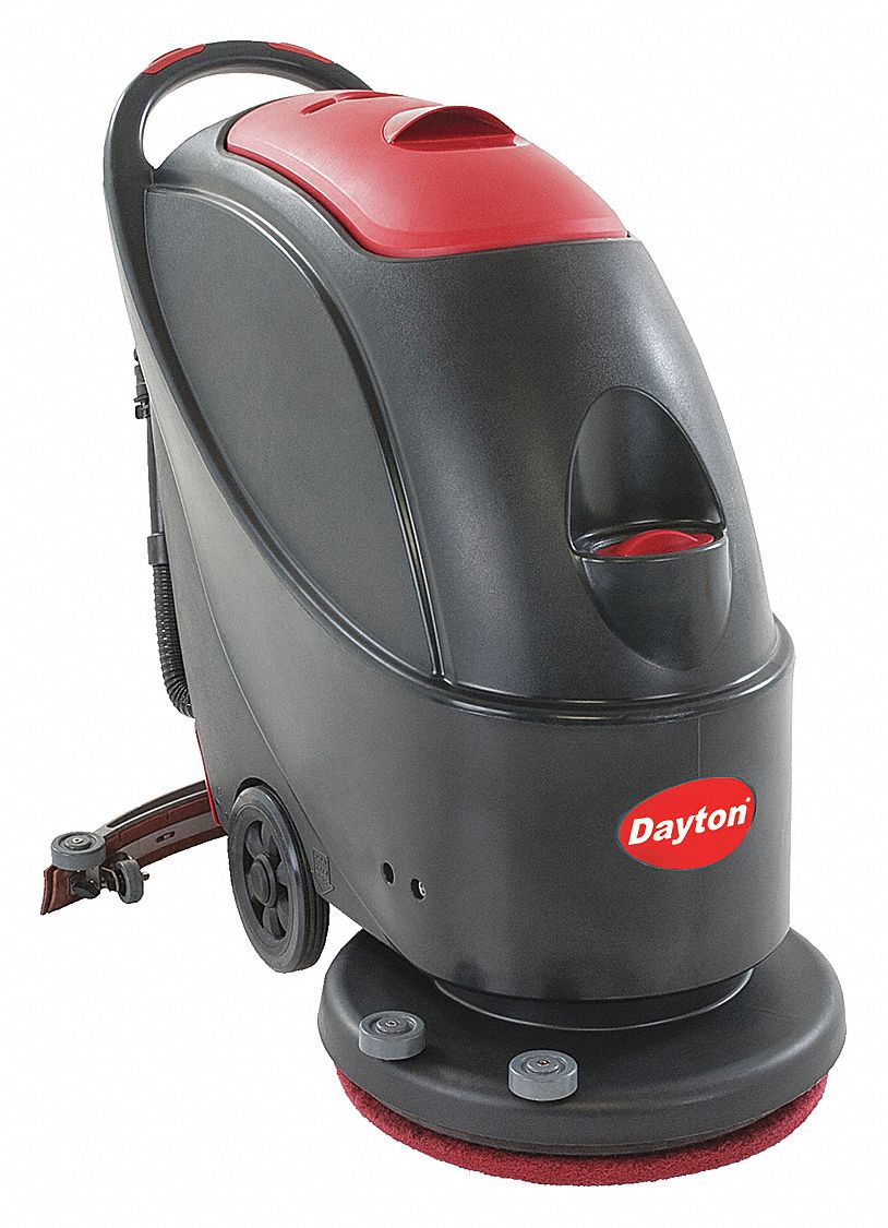 Floor Scrubber,  Walk-Behind,  Deck Style Disc,  0.6 hp,  17 in Cleaning Path,  120V AC, 60 Hz