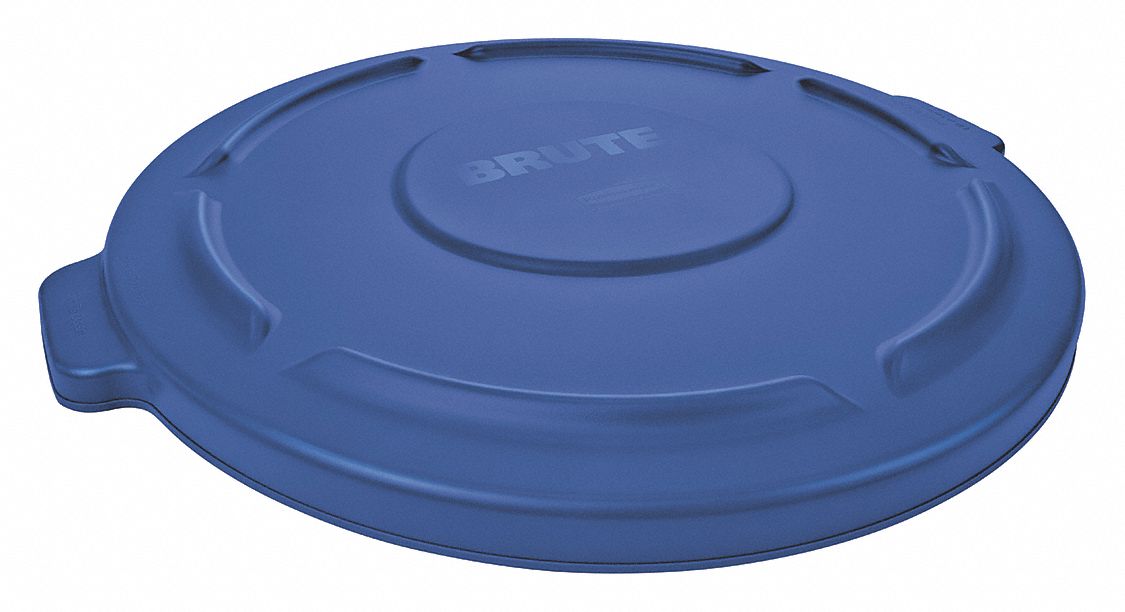 TRASH CAN TOP,FLAT,SNAP-ON CLOSURE,BLUE