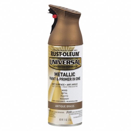 RUSTOLEUM Spray Paint Antique Brass, 11 oz Net Wt, Gloss, 10 to 15 sq