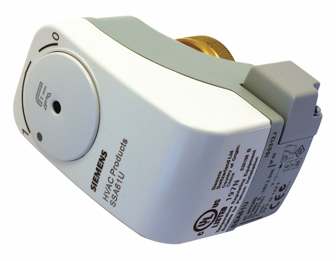 SIEMENS Normally Closed Zone Valve Actuator, Standard Closeoff Pressure