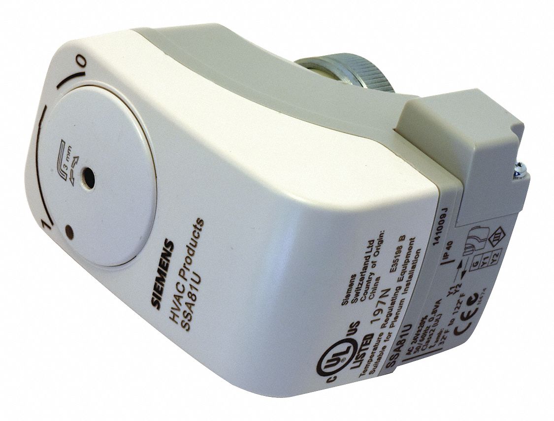 SIEMENS, Std, Proportional, Zone Valve Actuator 40PN59SSA81U Grainger