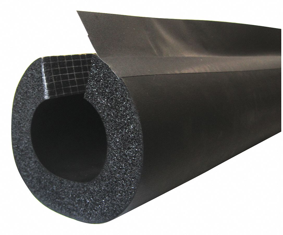 Pipe Insulation 1 Inch ID Black NBR Insulation Pipe Foam Thermal 