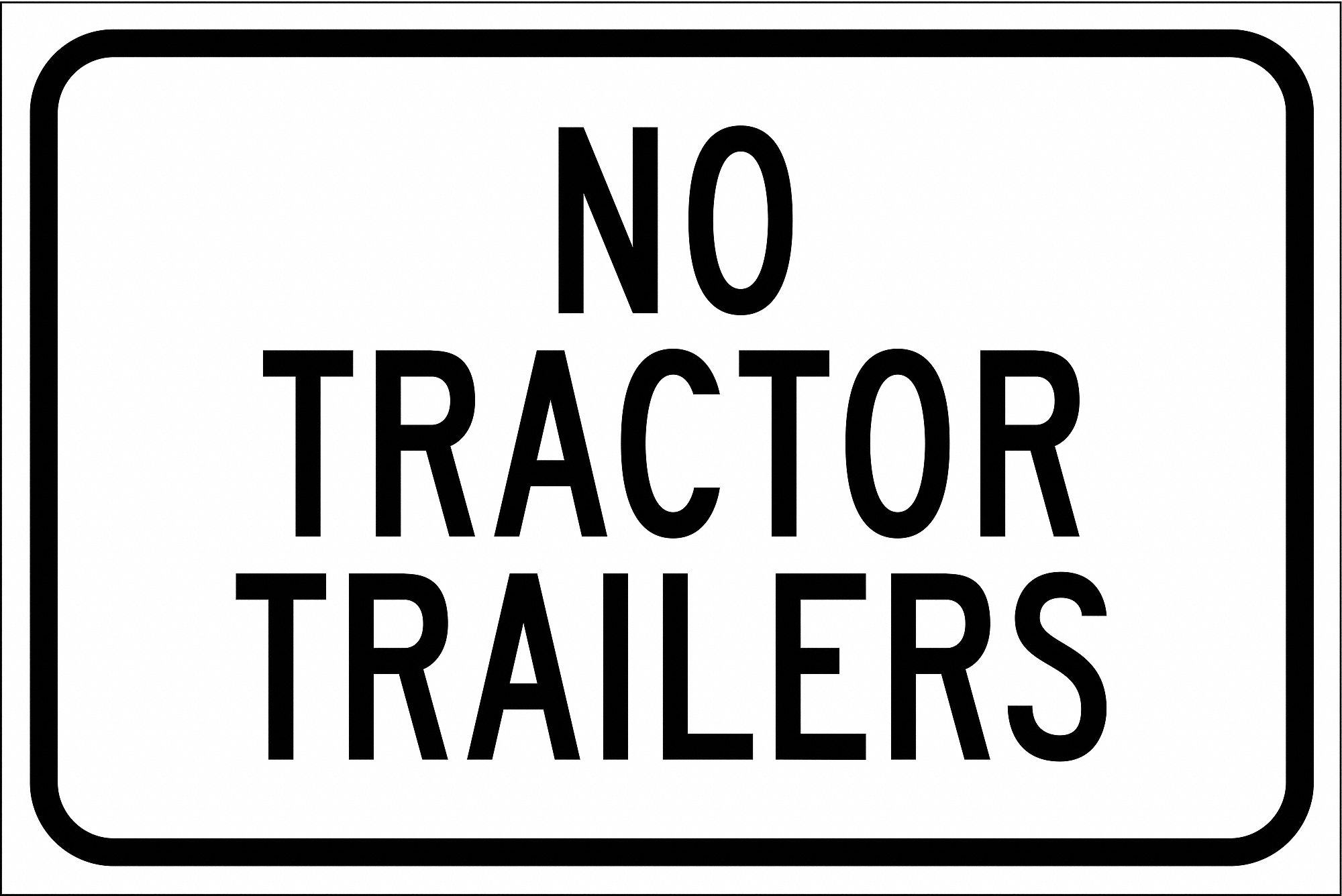 No Trucks Traffic Sign, 12" x 18"