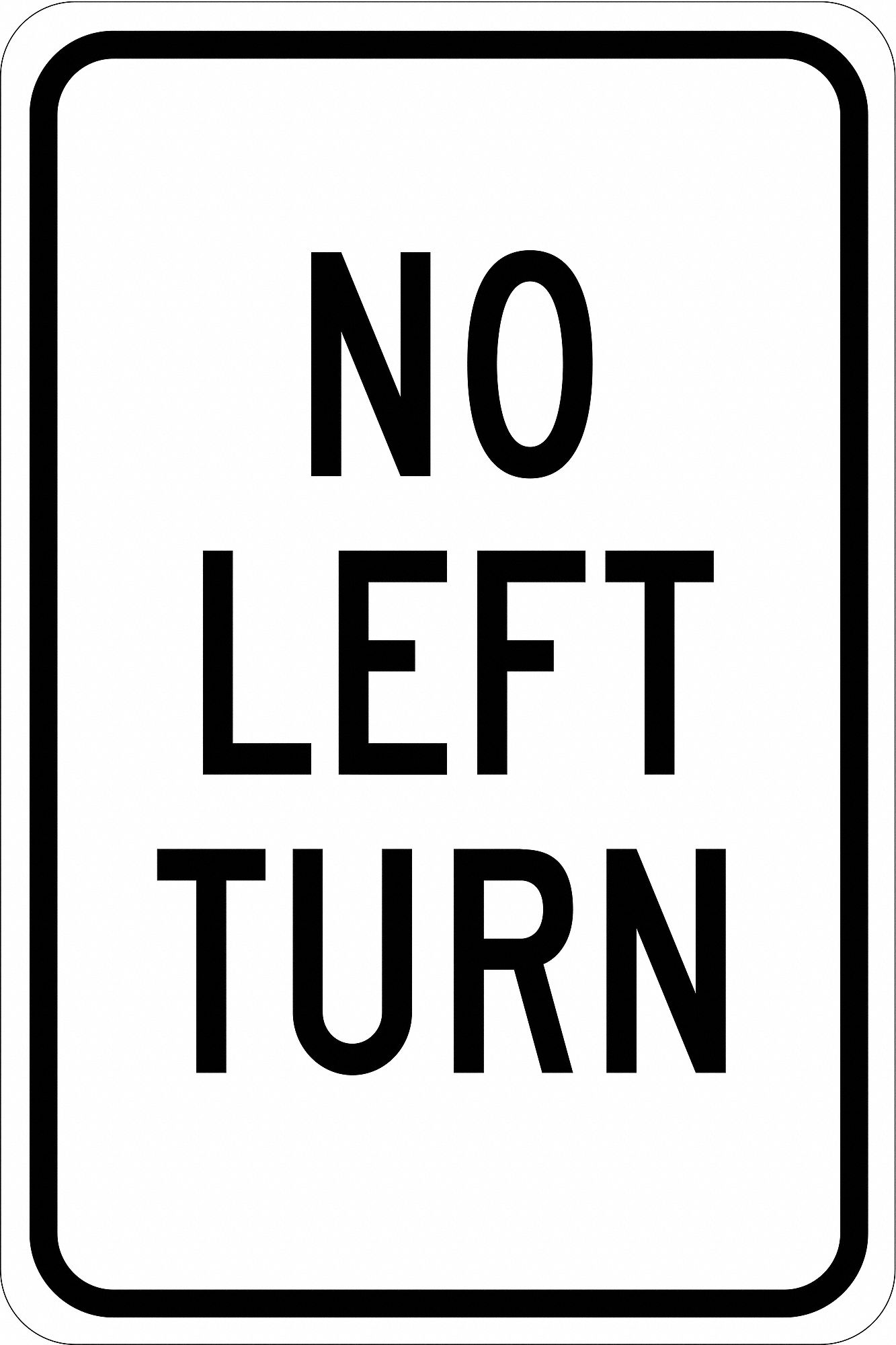 Traffic Sign, 18"H, 12"W, Aluminum