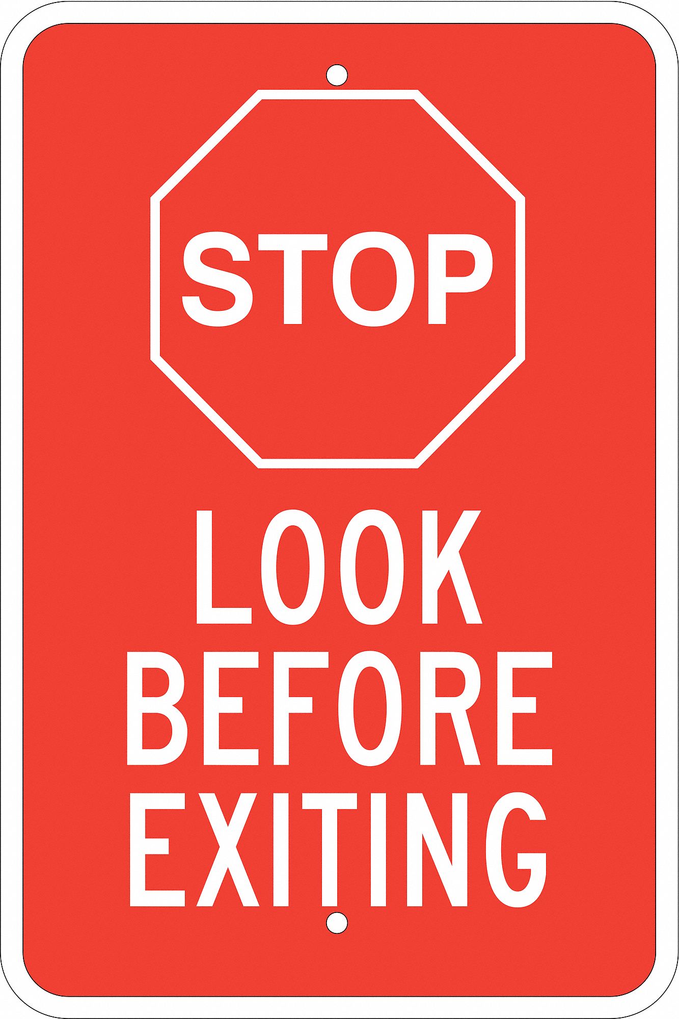 Sign, 18 inx12 in, Aluminum