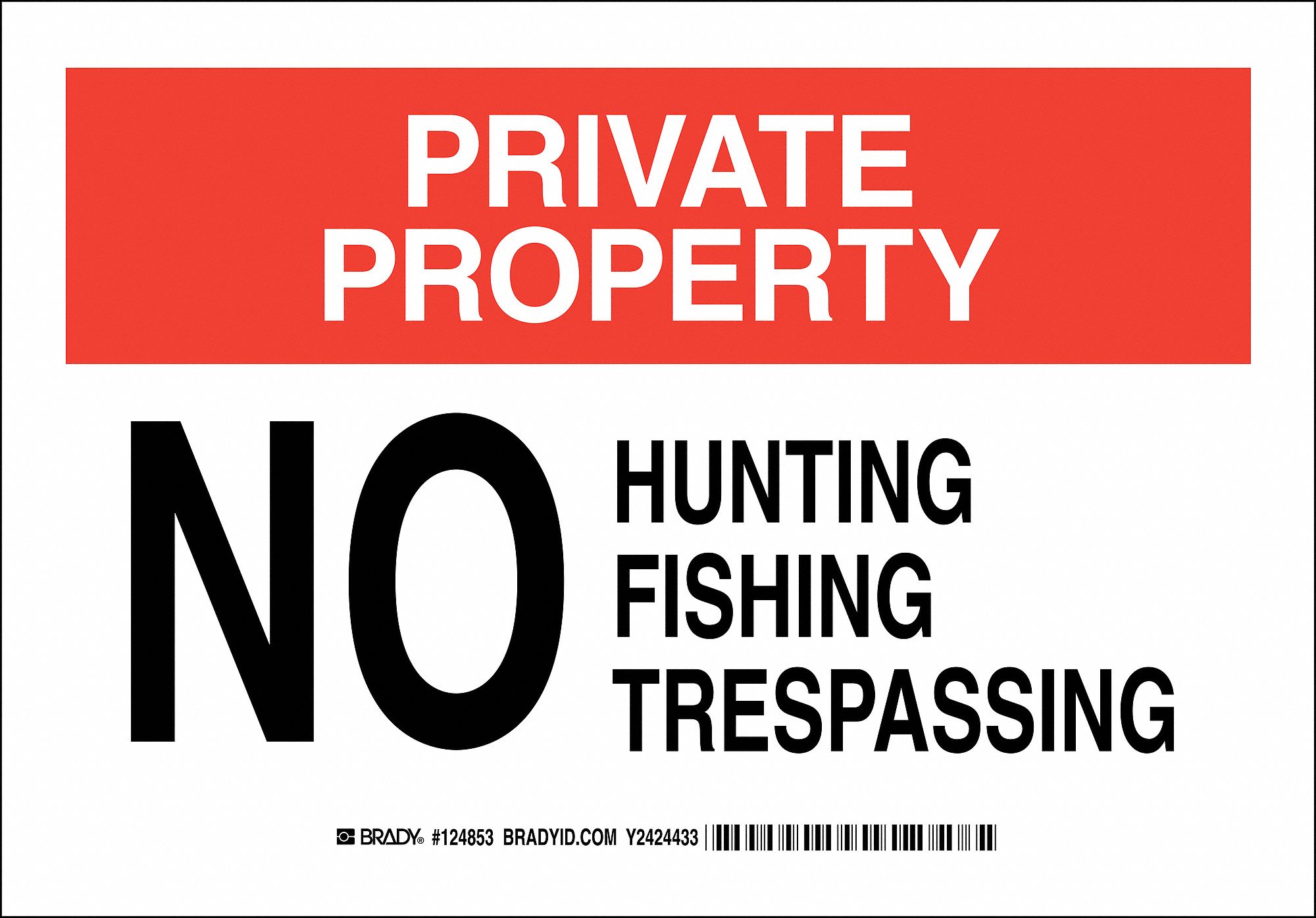 Admittance Sign, 10 x 14In, Blk and Rd/Wht