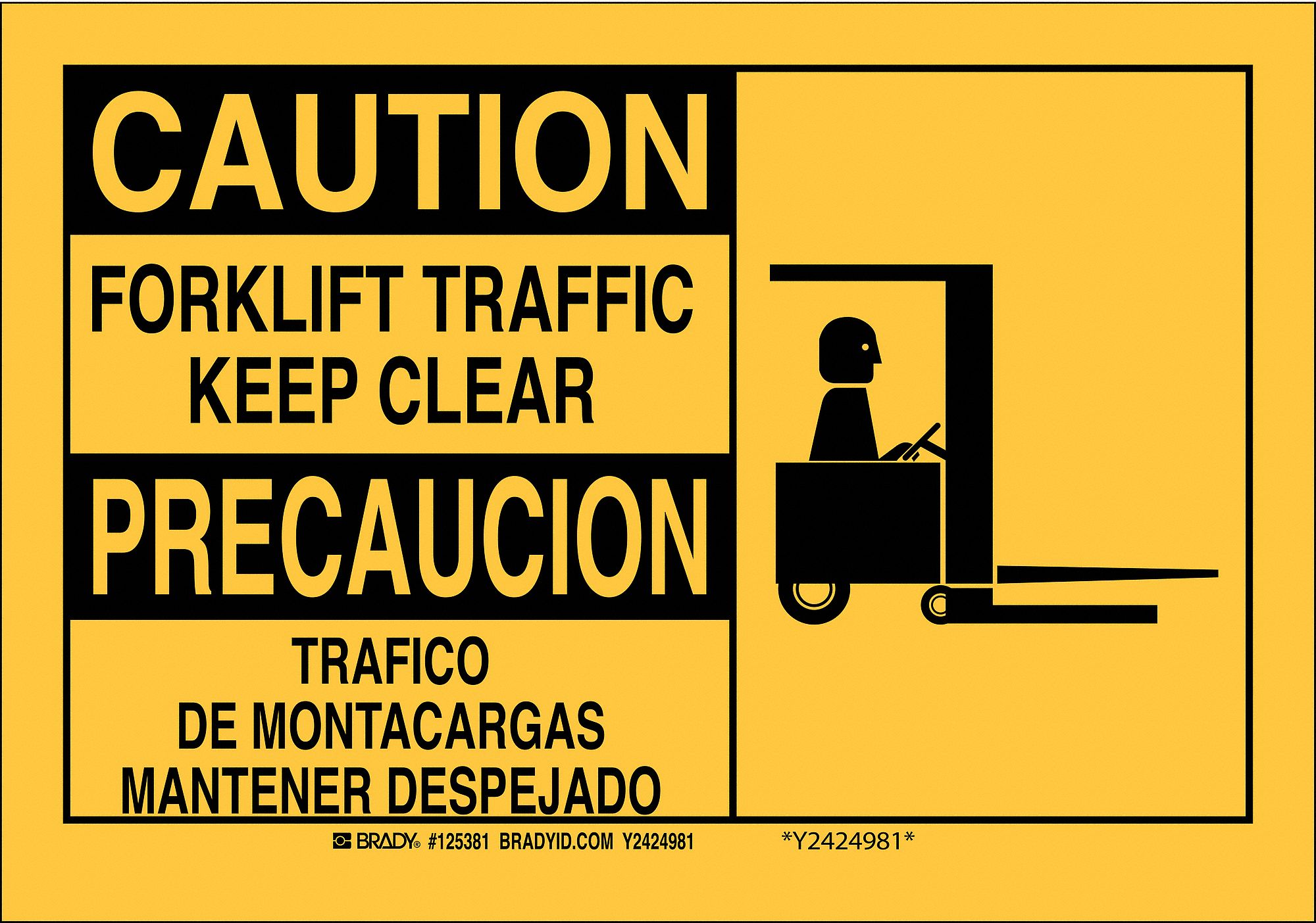 Safety Sign, 7" x 10", Polyester