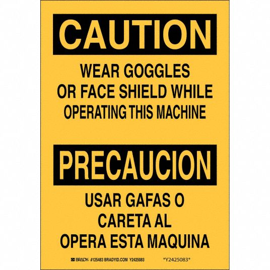 Bilingual Safety Sign Grainger