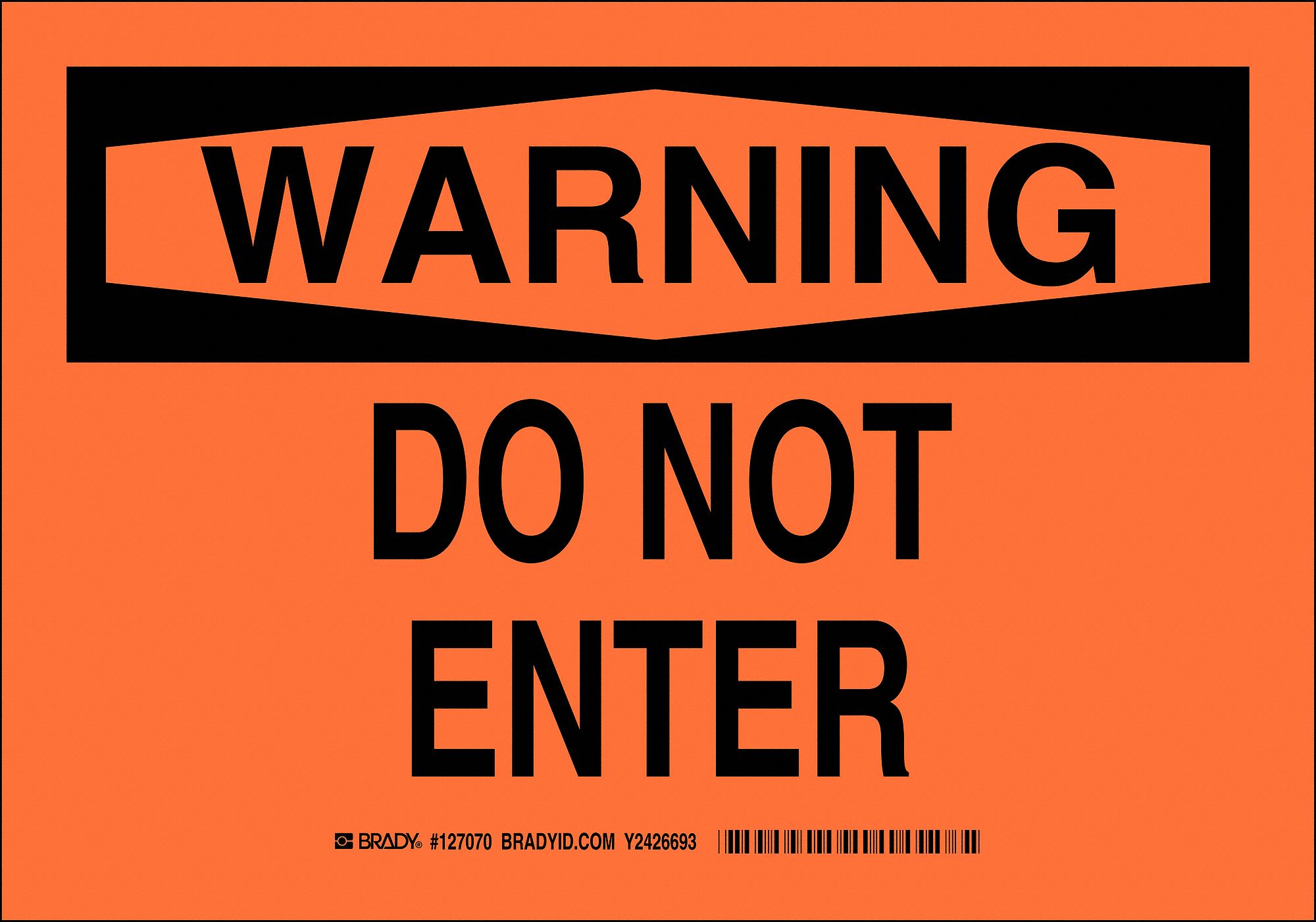 Entrance Sign, Do Not Enter, 7"x10"