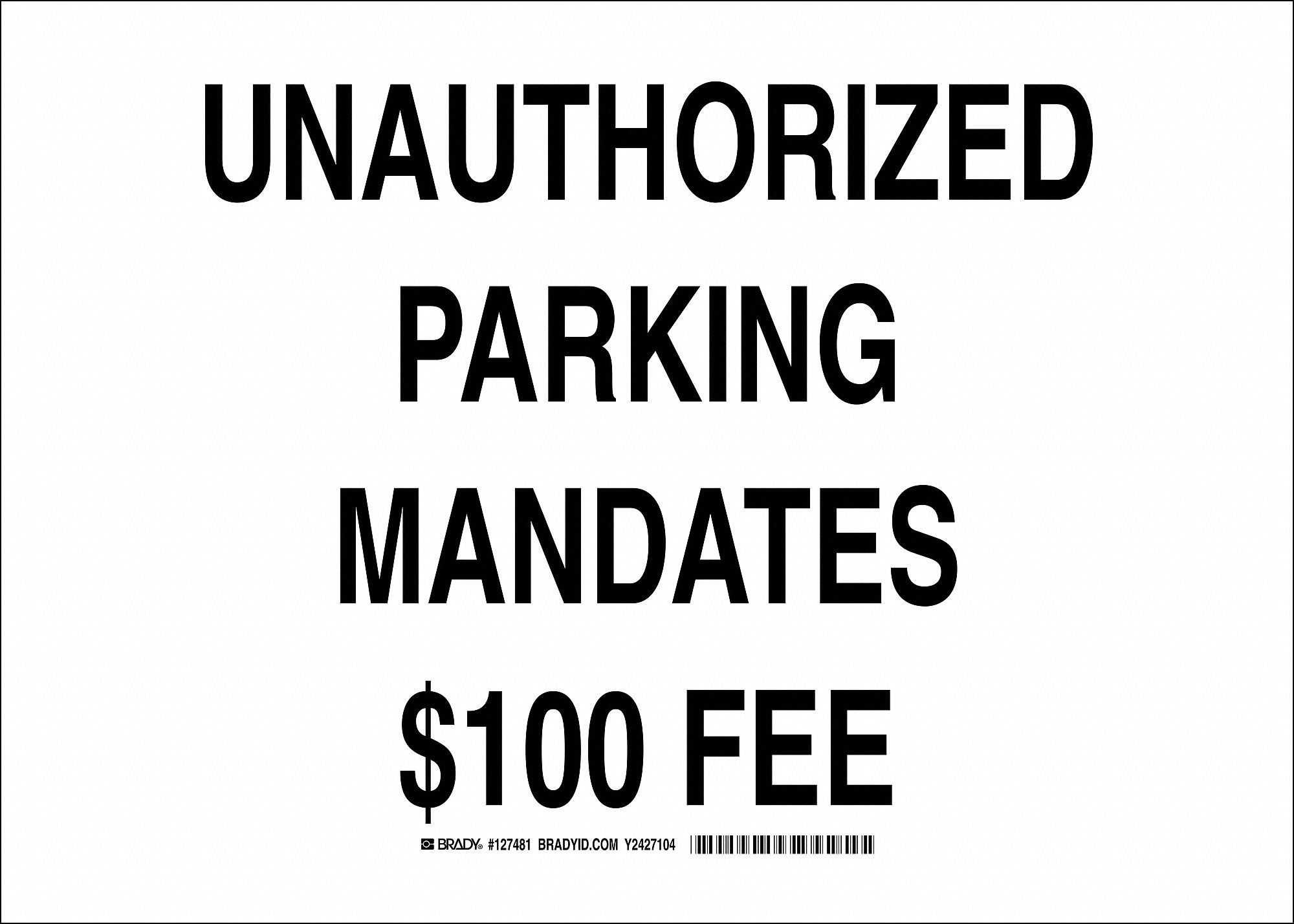 Handicap Parking Sign, Retroreflective Grade Not Retroreflective