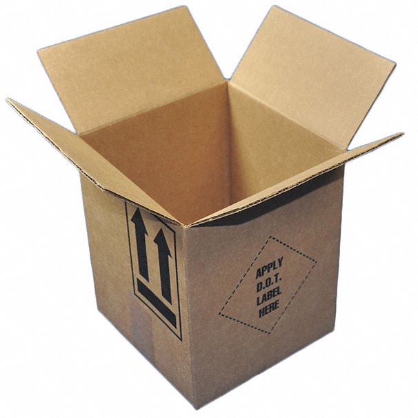 Paint Can Shipper Kit: 10-5/8x10-3/8x6-3/8 in, 4G/Y7/S, (4) 1 qt Cans Holds Container Size, 275#