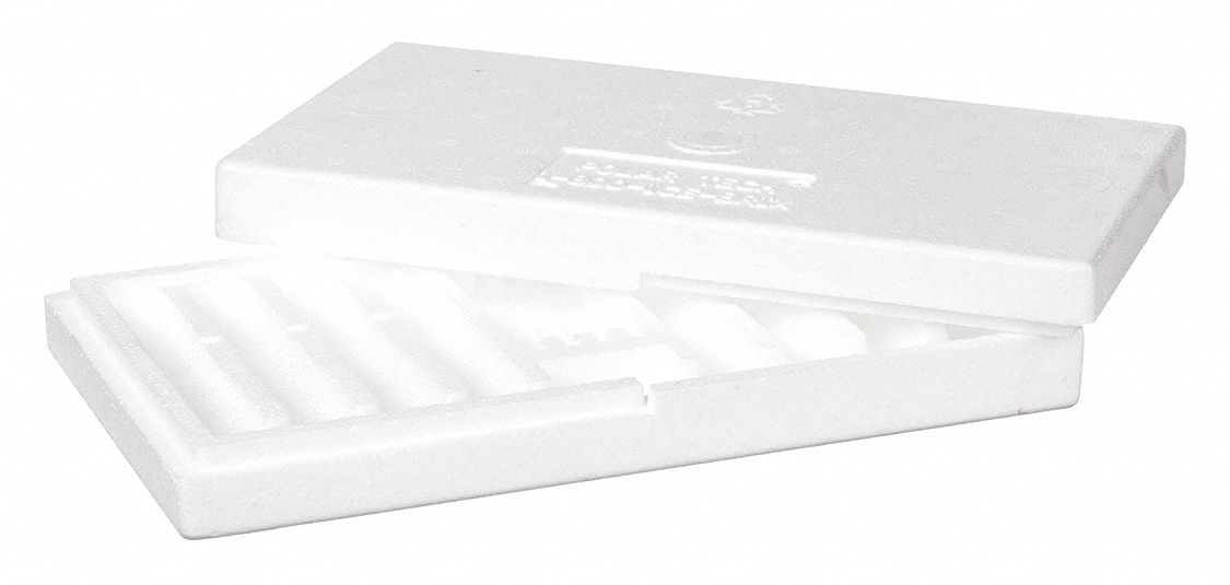 Laboratory Mailer: Slides Holds Container, 8 Tubes, 8 Slides, 10 in Outside Ht, 4 1/2 in Outside Lg