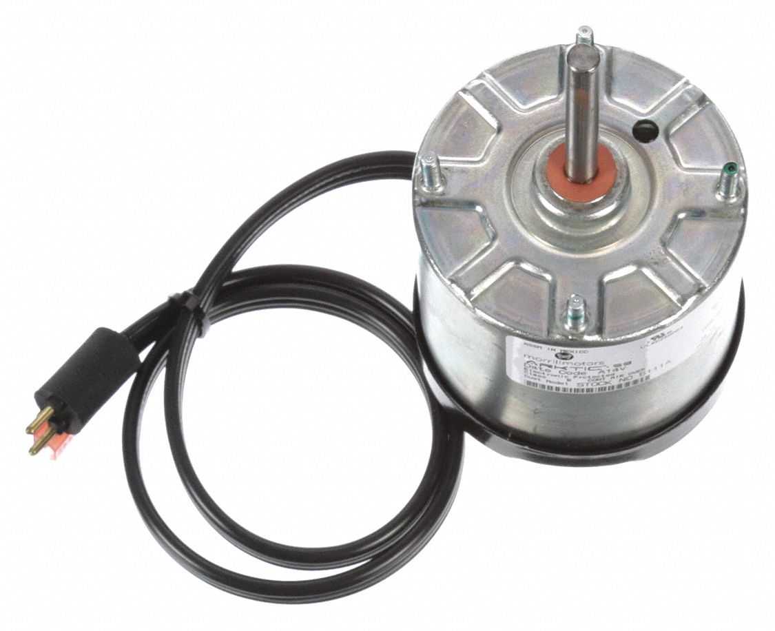 MORRILL Refrigeration Motor, 1/15 HP, ECM, Nameplate RPM 1,550/800, No