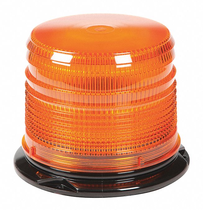 BEACON, 70 FLASHES PER MINUTE, 2.5 A, 12 TO 48 V, AMBER, 4.89 IN, 6.39 IN, POLYCARBONATE