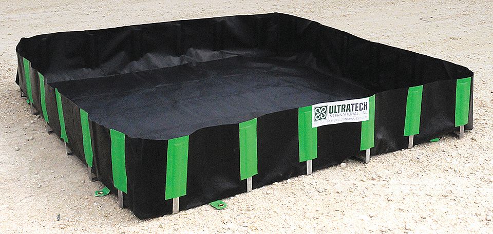 ECONOMY MODEL BERM, 10 X 10 FT, 748 GALLON CAPACITY, COPOLYMER 2000, BLACK