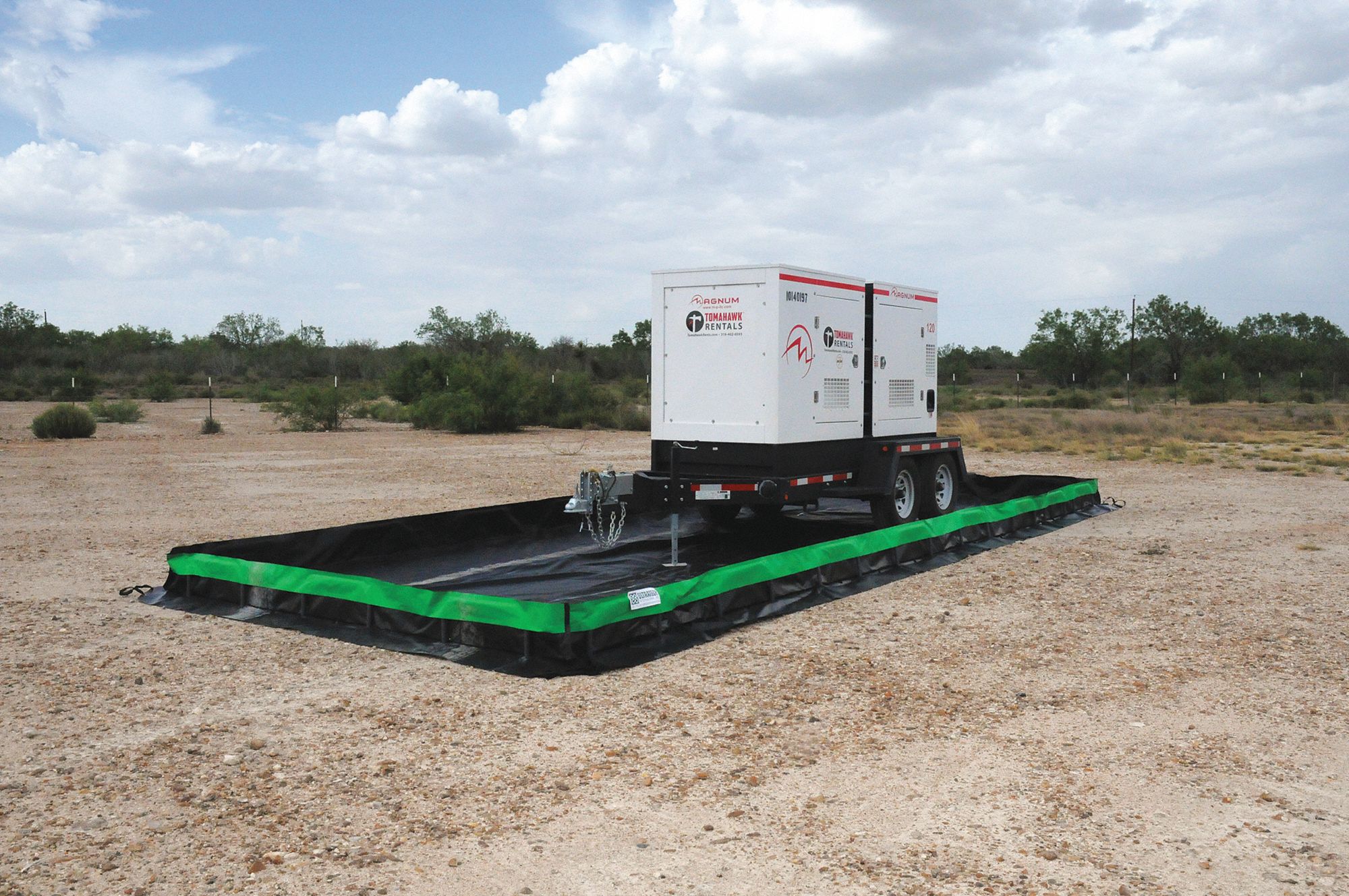 ULTRATECH, 15 ft W x 30 ft L, 3,366 gal Spill Capacity, gal., Spill Containment Berm 53CN01