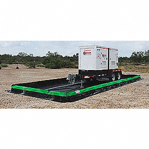SPILL CONTAINMENT BERM, COLLAPSIBLE, 10X20 FT, 1,496 GALLON CAPACITY, COPOLYMER 2000