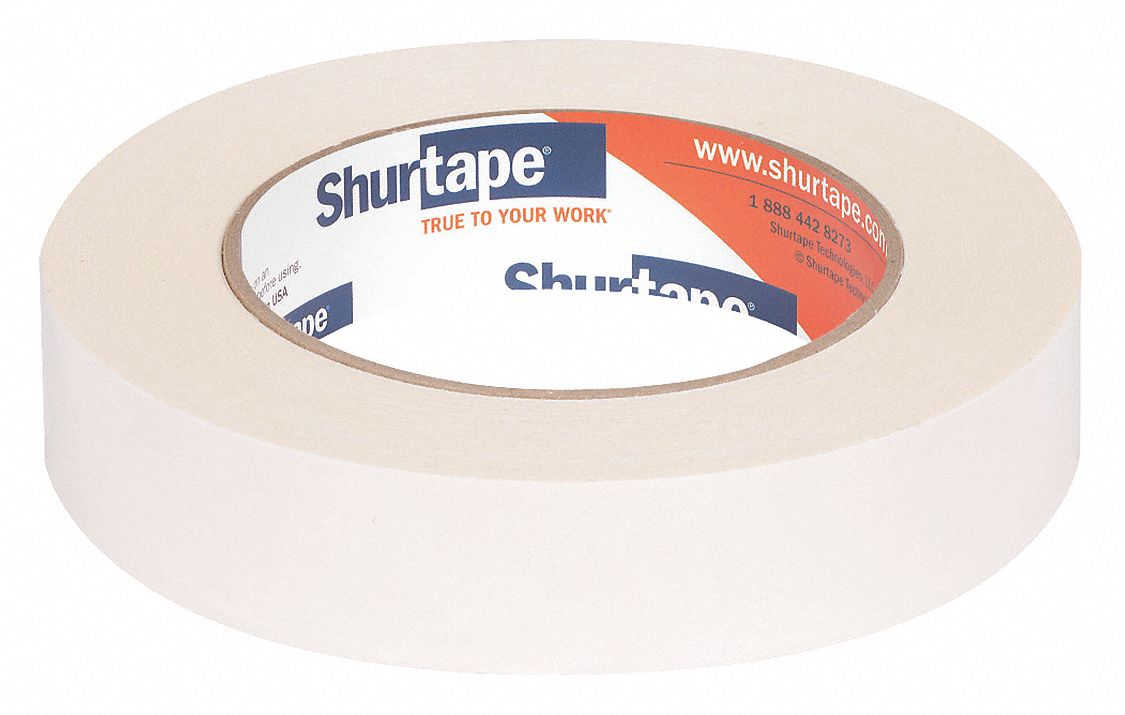 SHURTAPE Paper Double Sided Masking Tape, Rubber Adhesive, 5 mil Thick