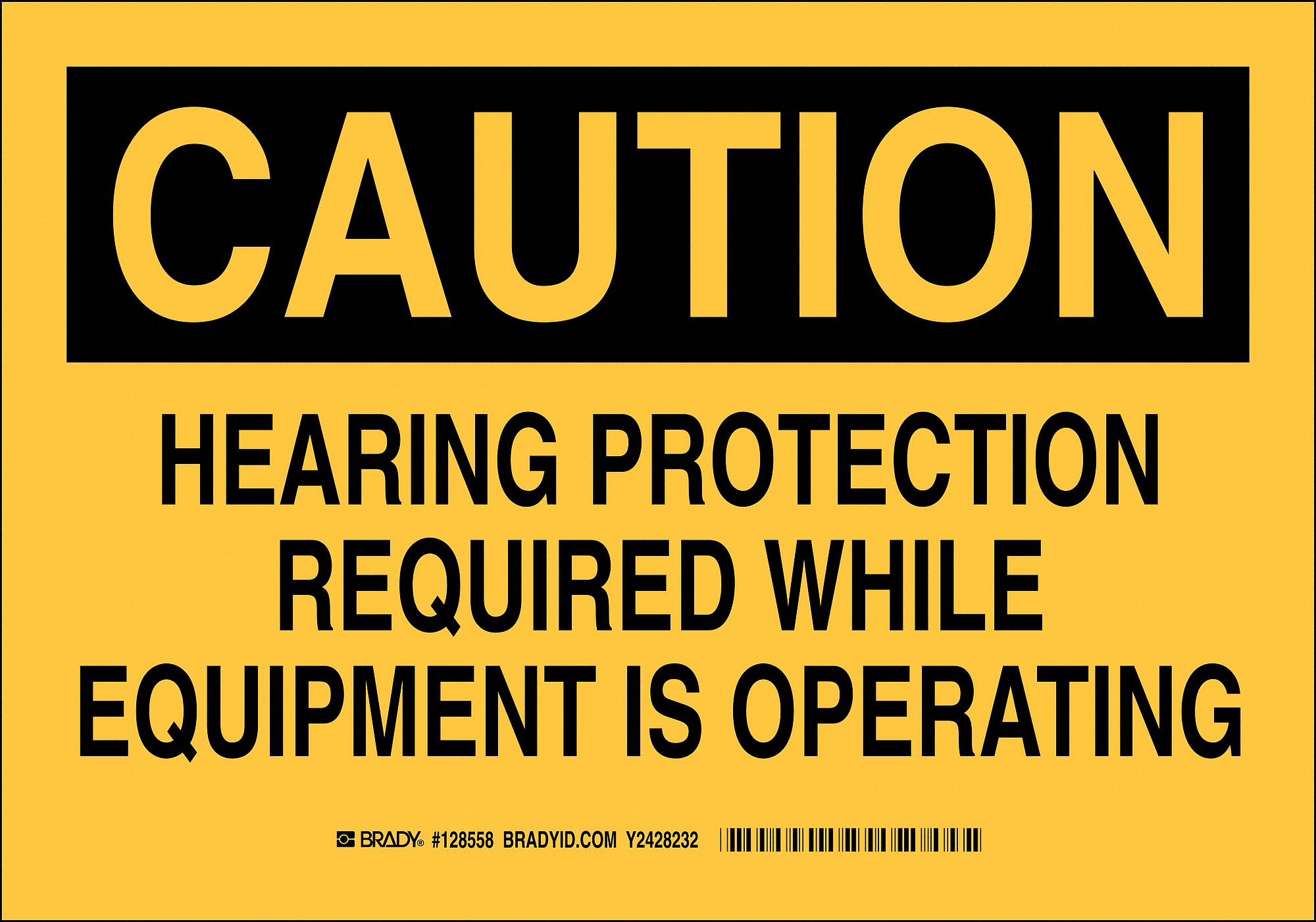 Caution Sign, 7 x 10In, Black/Yellow