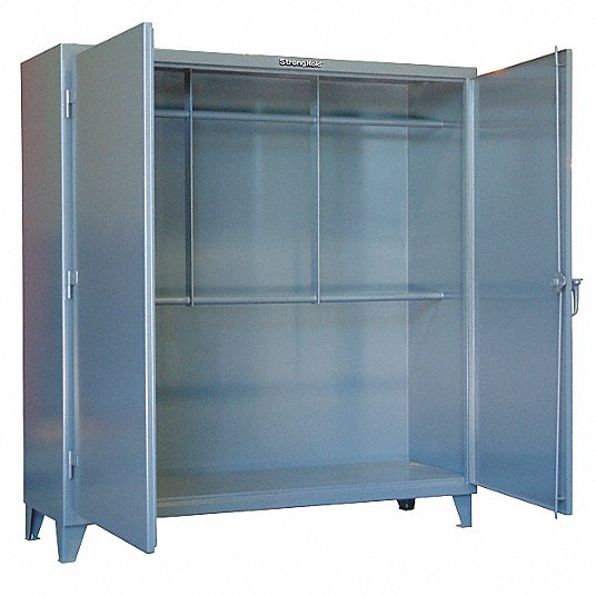 Strong Hold Chain Hose Hoist Storage, Metal Storage Cabinet With Hanging Rod