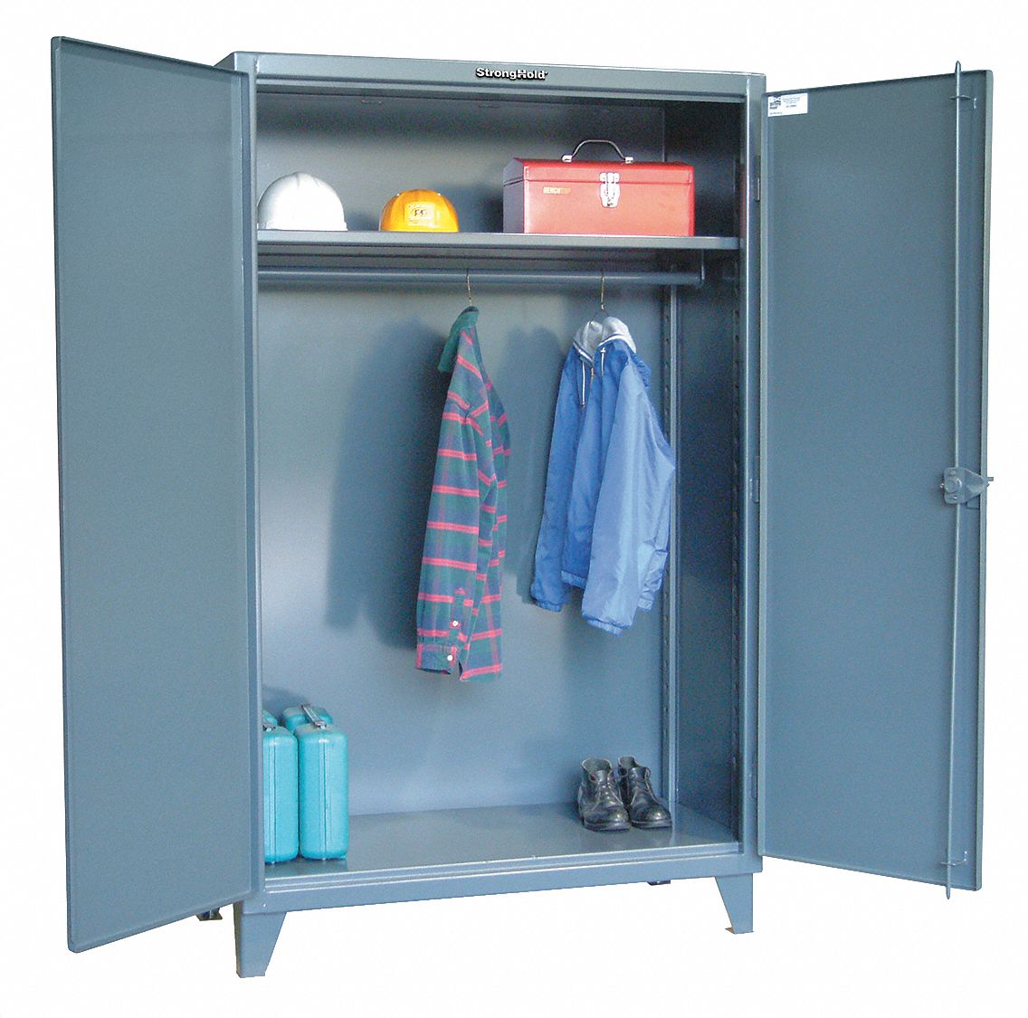 Strong Hold Heavy Duty Storage Cabinet Dark Gray 66 H X 48 W X