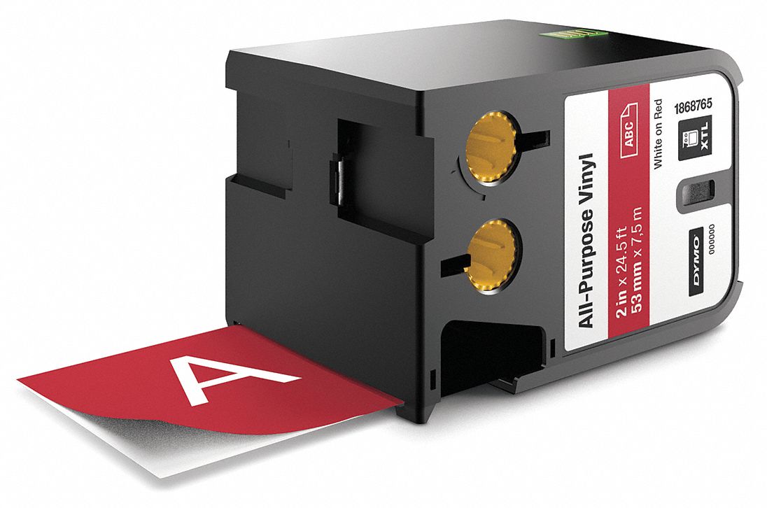 2 in x 23 ft, Halogen Free Vinyl, Continuous Label Roll Cartridge  