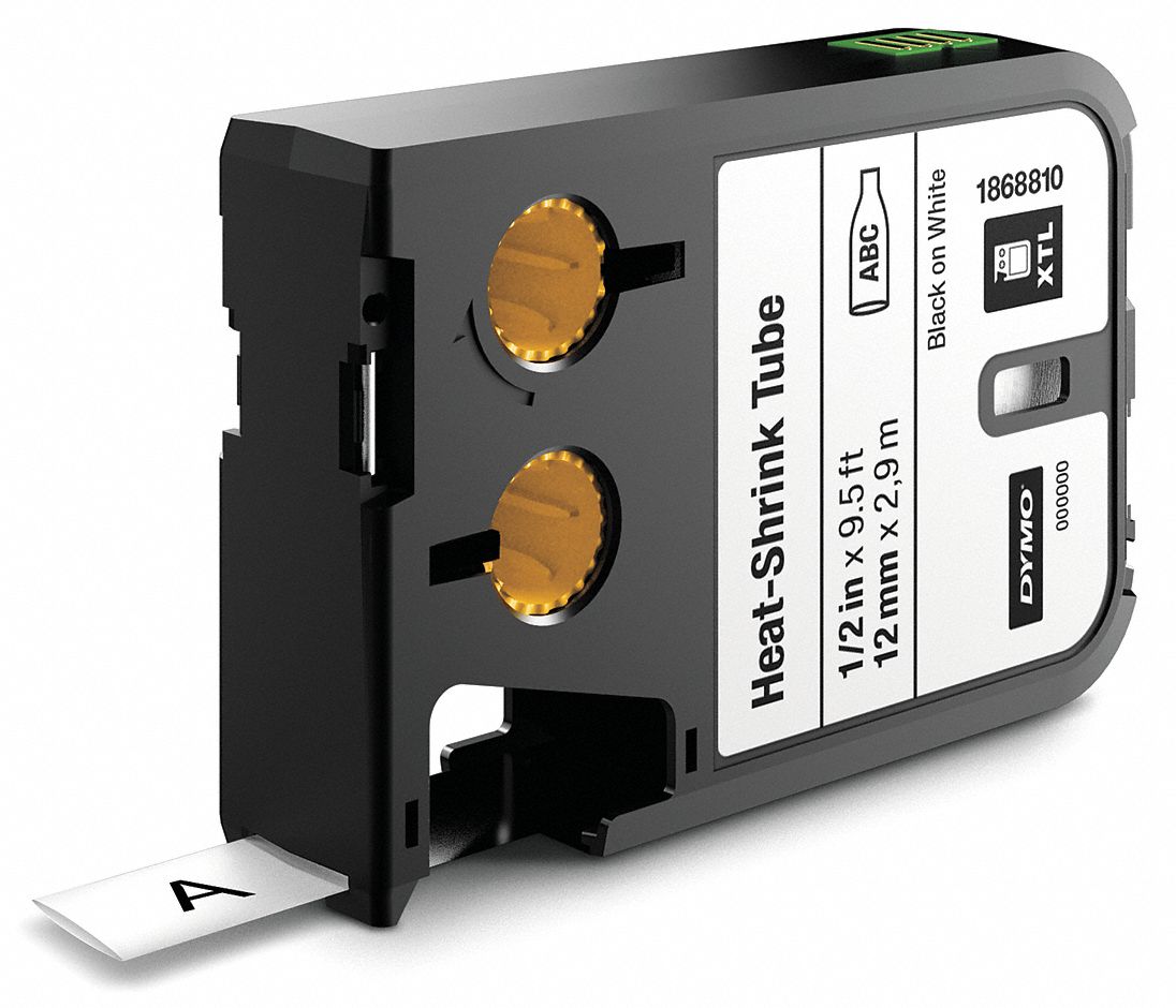 Sleeve Label: 1/2 in, Polyolefin, White (Gloss)