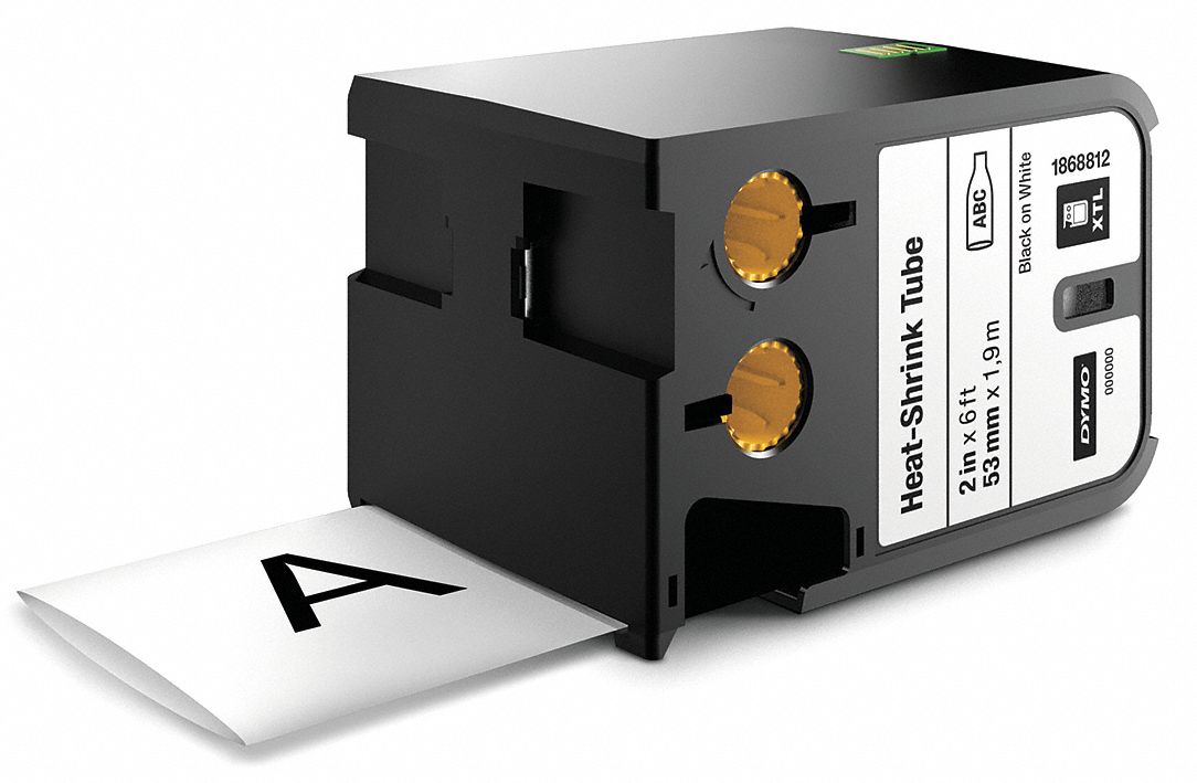 DYMO Continuous Label Roll Cartridge 2 in x 18 ft, Polyolefin, Black