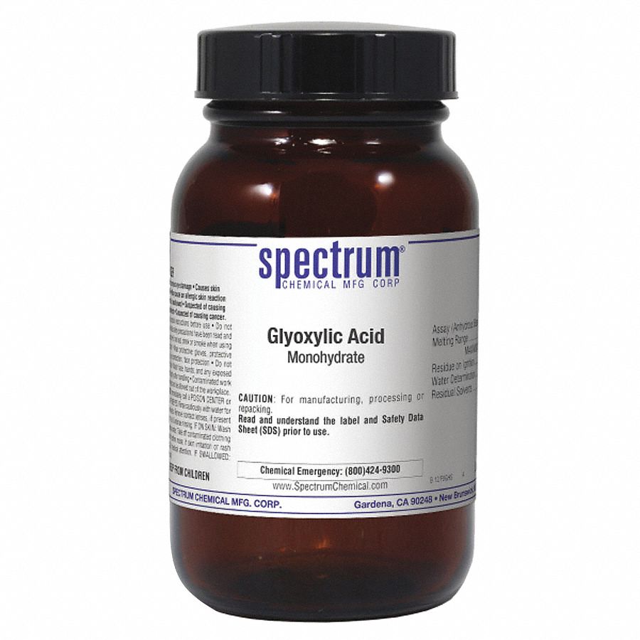 SPECTRUM Glyoxylic Acid, Monohydrate, 100g 46AL76G2006100GM Grainger