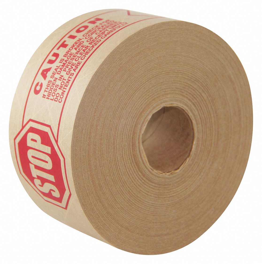 Water-Activated Tape: 5.5 mil Tape Thick, 2 3/4 in x 450 ft, 233, Kraft, 10 PK