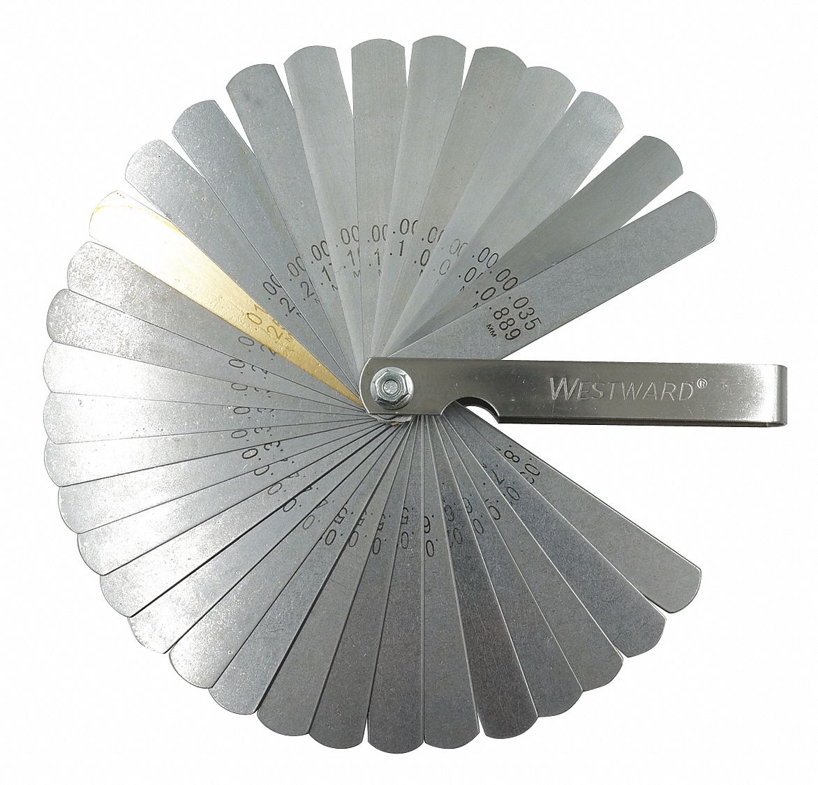 WESTWARD Feeler Gauge, Material Steel, Application Used with Standard