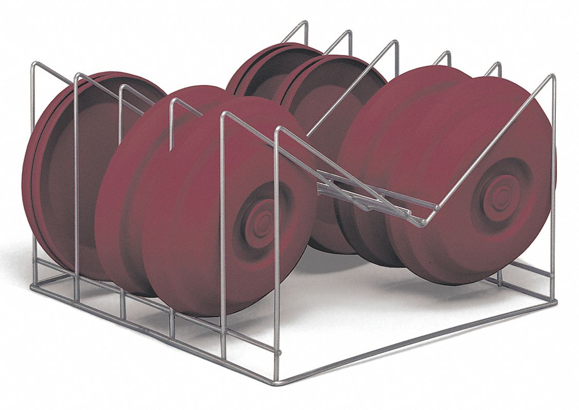 Drying Cradle Insert: 0 Shelves, 10 Slots, 17 1/2 in Dp, 10 1/2 in Ht, 17 1/2 in Wd