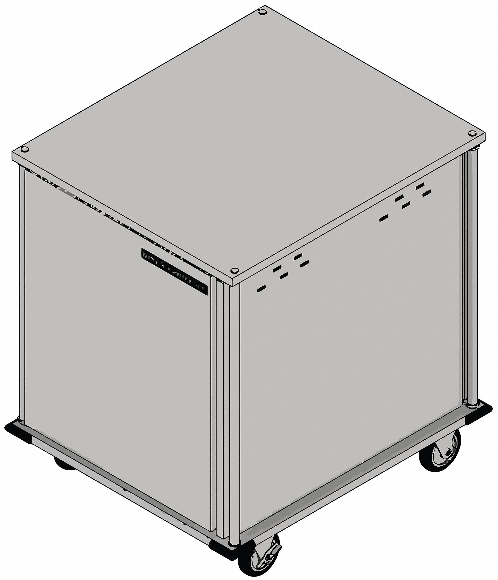 40XC07 - Food Tray Cart 1 Door Pass-Thru 10 Trays