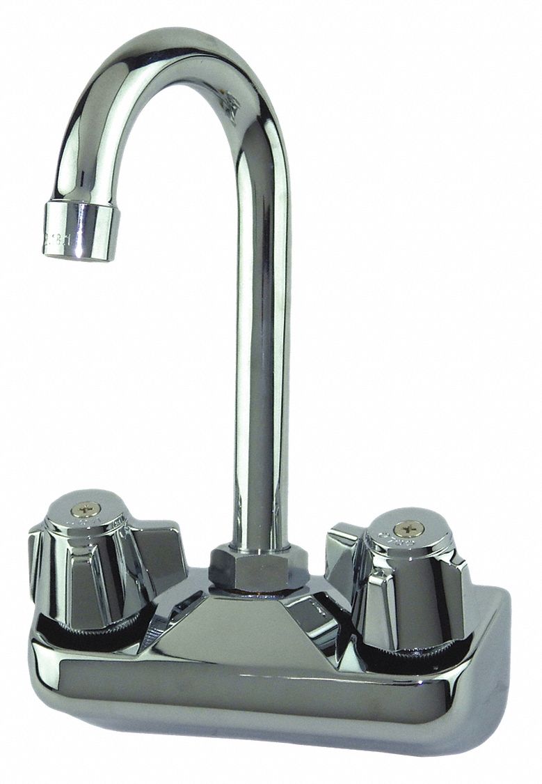 Dominion Faucets, Chrome Finish, Gooseneck Service Sink Faucet 40XC49779116 Grainger