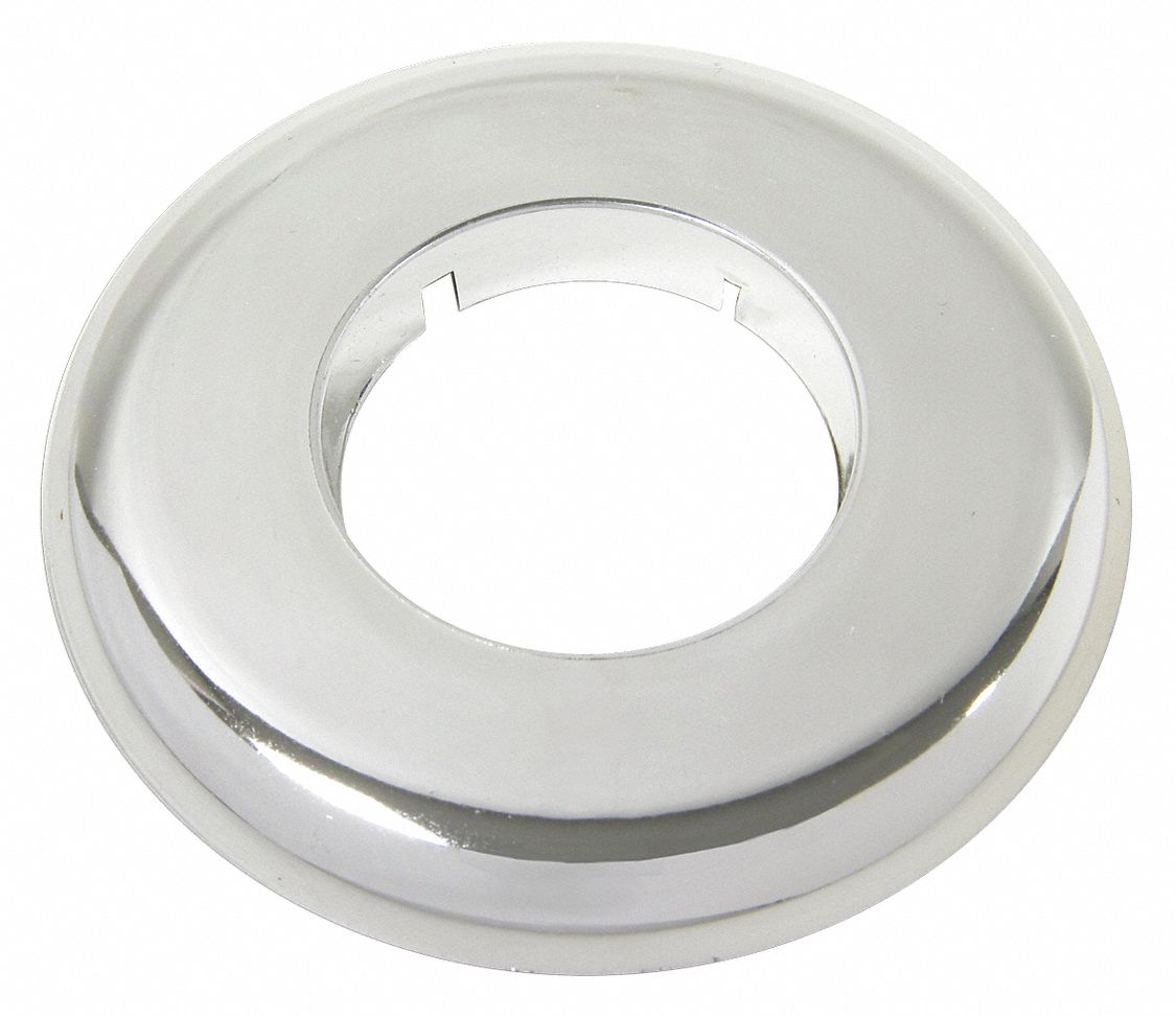 Escutcheon: For Universal Fit Most Mfgs Series, Plastic, Chrome Finish, 12 PK