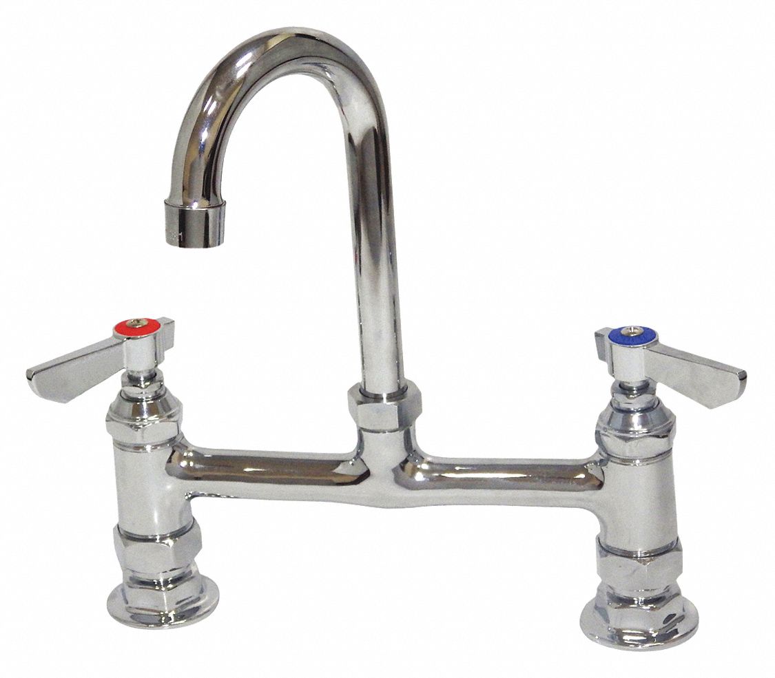 Dominion Commercial Faucets, Chrome Finish, Gooseneck Kitchen Faucet