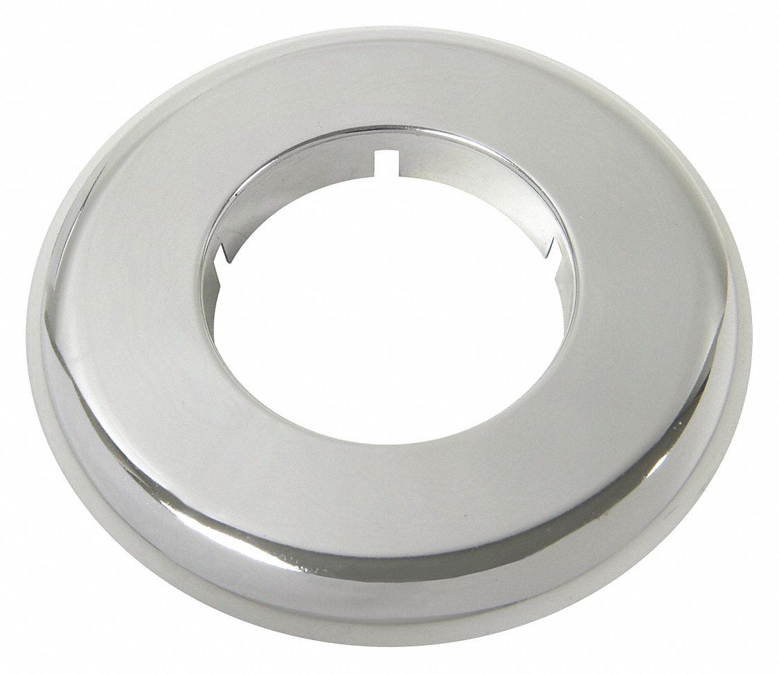 ESCUTCHEON RING: UNIVERSAL FIT, CHROME FINISH, 1½ IN W, PLASTIC, 12 PK