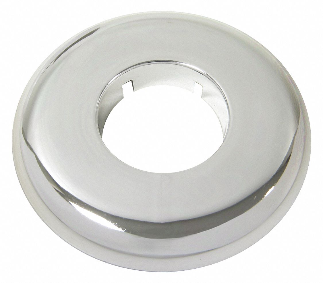 ESCUTCHEON RING: UNIVERSAL FIT, CHROME FINISH, 1 IN W, PLASTIC, 12 PK