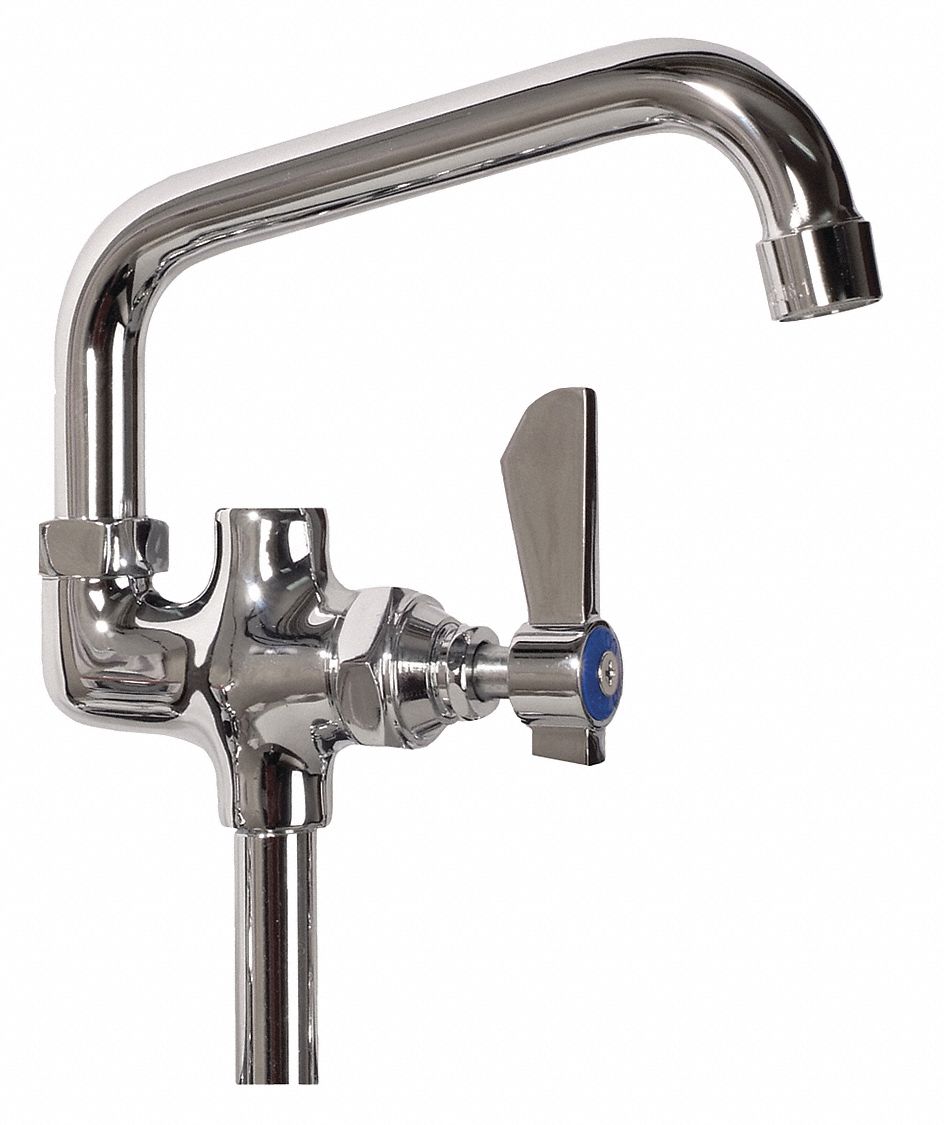 Low Arc Service Sink Faucet: Dominion Faucets, Chrome Finish, 1.6 gpm Flow Rate