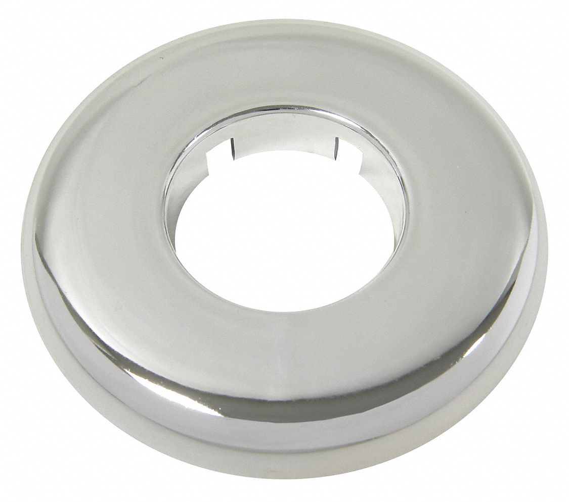 Escutcheon: For Universal Fit Most Mfgs Series, Plastic, Chrome Finish, 12 PK