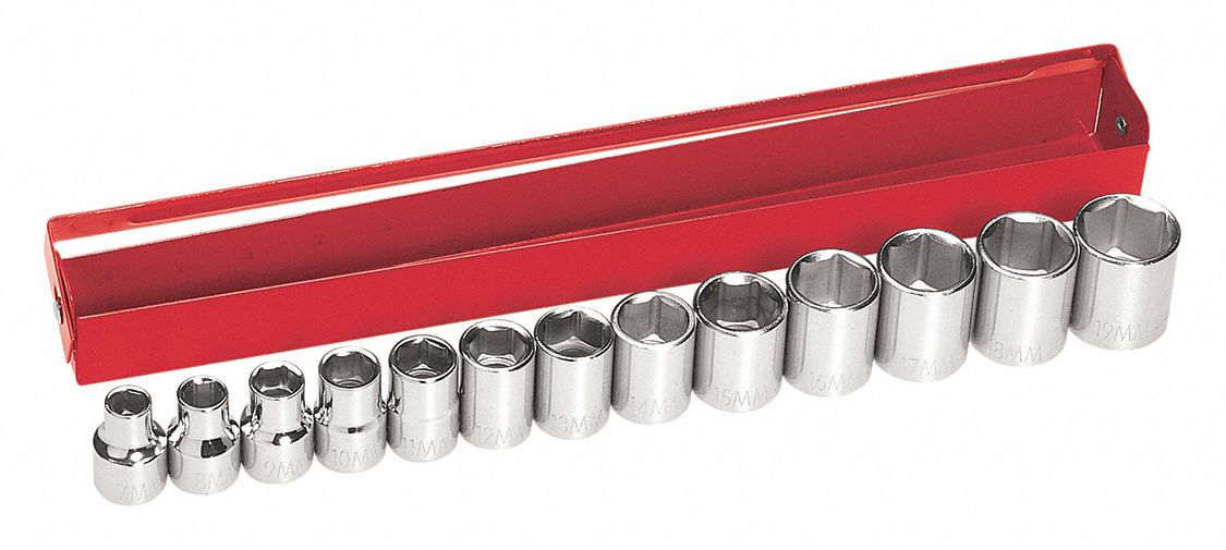 40Y452 - 13-Piece Drive Metric Socket Wrench Set