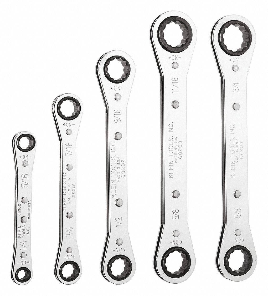 40Y563 - 5-Piece Ratcheting Box Wrench Set