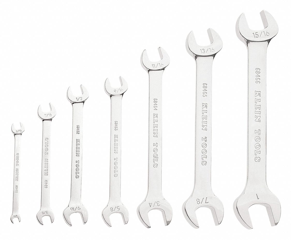 KLEIN TOOLS, 7Piece OpenEnd Wrench Set 40Y58768452 Grainger