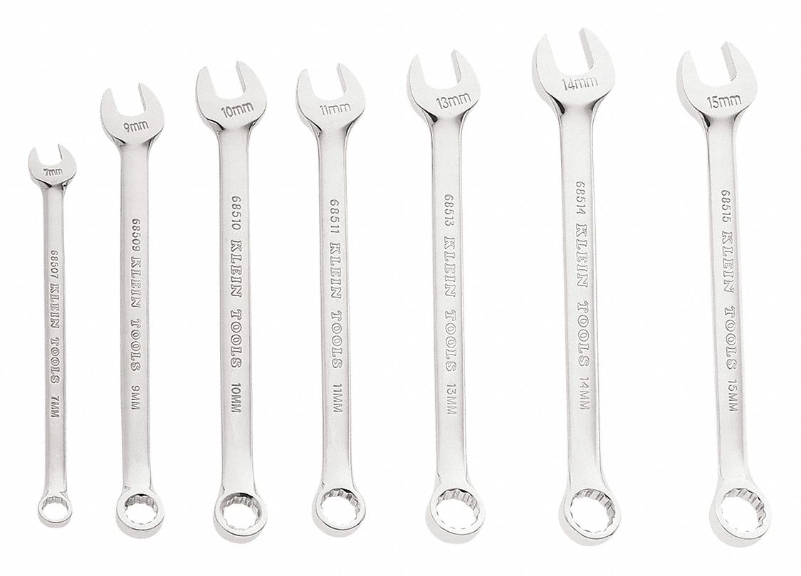 40Y595 - 7-Piece Metric Combination Wrench Set
