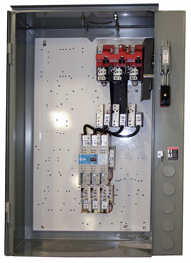 NEMA Fusible Combination Starter, 250VAC Max. Motor Voltage, 135 Amps AC, 220/240VAC Coil Volts